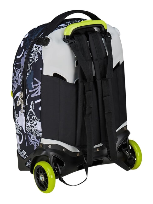 NEW TECH BOY Abnehmbarer 2-Rad-Trolley-Rucksack Stahlgrau - Rucks&auml;cke mit Trolleyfunktion