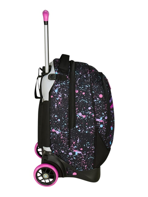 NEW TECH GIRL Abnehmbarer 2-Rad-Trolley-Rucksack Schwarz - Rucks&auml;cke mit Trolleyfunktion
