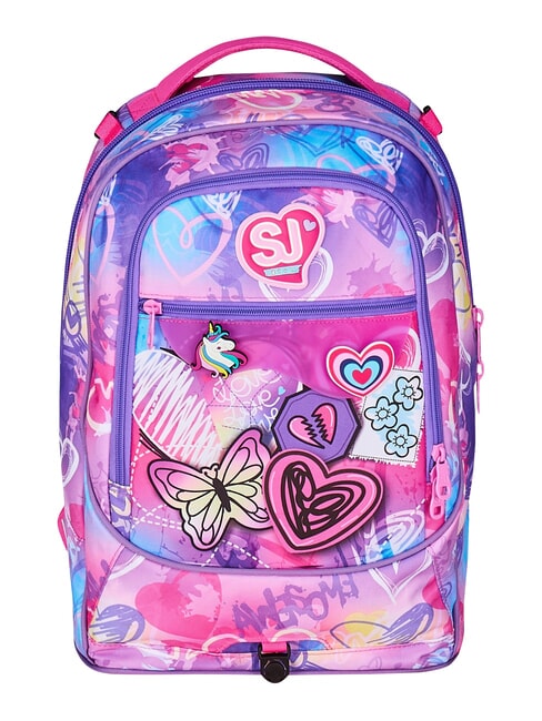 TINYPATCH GIRL 3-r&auml;driger Trolley-Rucksack, abnehmbar SCHWARZ GESTREIFTER WALD - Rucks&auml;cke mit Trolleyfunktion