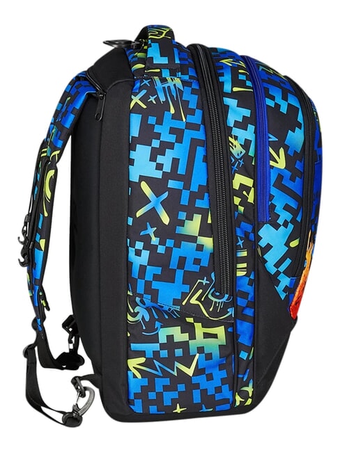 SCRIBBLED FLAME Abnehmbarer 2-Rad-Trolley-Rucksack KIEFERNNADEL - Rucks&auml;cke mit Trolleyfunktion