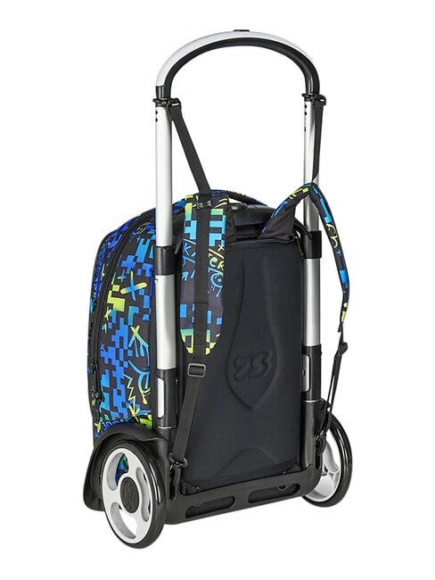 SCRIBBLED FLAME Abnehmbarer 2-Rad-Trolley-Rucksack KIEFERNNADEL - Rucks&auml;cke mit Trolleyfunktion