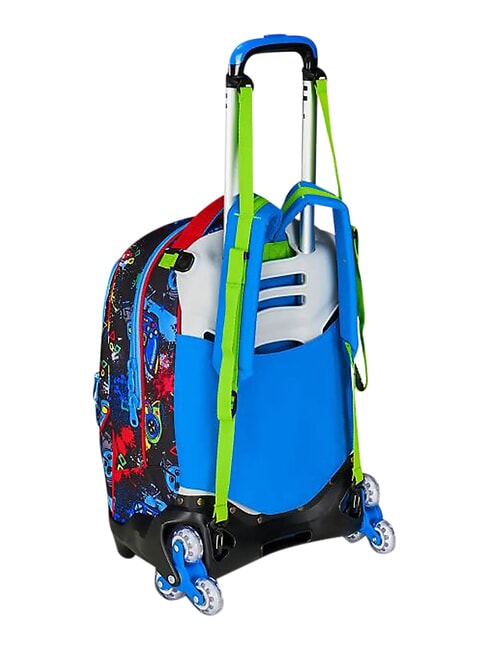 GAME-LED 3-r&auml;driger Trolley-Rucksack, abnehmbar FEUERROT - Rucks&auml;cke mit Trolleyfunktion