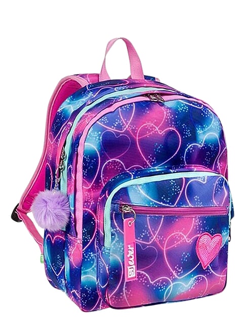 SJ EVER MULTIHEART GIRL Rucksack mit zwei F&auml;chern royalviol - Rucks&auml;cke f&uuml;r Schule &amp; Freizeit