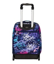 SEVEN GRAFFITIMIX 2-r&auml;driger Trolley-Rucksack, fest montiert BLAU H&Ouml;FLICH - Rucks&auml;cke mit Trolleyfunktion - 3