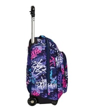 SEVEN GRAFFITIMIX 2-r&auml;driger Trolley-Rucksack, fest montiert BLAU H&Ouml;FLICH - Rucks&auml;cke mit Trolleyfunktion - 2