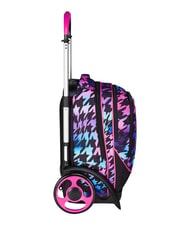 SEVEN GLOW LOVE Abnehmbarer 2-Rad-Trolley-Rucksack Schwarz - Rucks&auml;cke mit Trolleyfunktion - 2