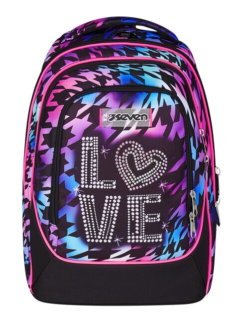 GLOW LOVE Abnehmbarer 2-Rad-Trolley-Rucksack Schwarz - Rucks&auml;cke mit Trolleyfunktion