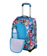 SJGANG JUNIOR 2-r&auml;driger Trolley-Rucksack, fest Schwarz - Rucks&auml;cke mit Trolleyfunktion - 5