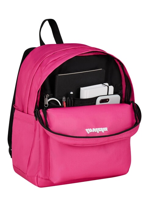 NEW WAY Rucksack mit zwei F&auml;chern Himbeerrose - Rucks&auml;cke f&uuml;r Schule &amp; Freizeit