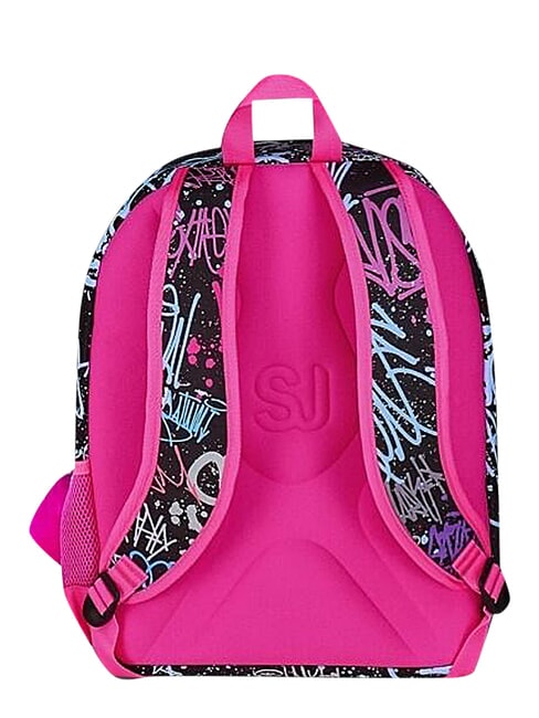SJ EVER FIXSTAR GIRL Rucksack mit zwei F&auml;chern Schwarz - Rucks&auml;cke f&uuml;r Schule &amp; Freizeit