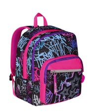 SJGANG SJ EVER FIXSTAR GIRL Rucksack mit zwei F&auml;chern Schwarz - Rucks&auml;cke f&uuml;r Schule &amp; Freizeit - 4