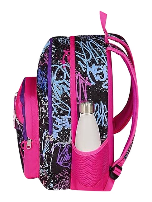 SJ EVER FIXSTAR GIRL Rucksack mit zwei F&auml;chern Schwarz - Rucks&auml;cke f&uuml;r Schule &amp; Freizeit