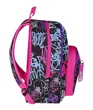 SJGANG SJ EVER FIXSTAR GIRL Rucksack mit zwei F&auml;chern Schwarz - Rucks&auml;cke f&uuml;r Schule &amp; Freizeit - 2