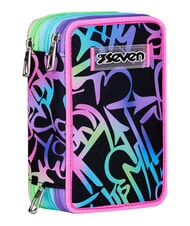 SEVEN GET TOGETHER Federm&auml;ppchen mit 3 Rei&szlig;verschl&uuml;ssen fuchsiafluo - Etuis und Zubeh&ouml;r - 3