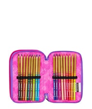 SEVEN GET TOGETHER Federm&auml;ppchen mit 3 Rei&szlig;verschl&uuml;ssen rosa Erdbeere - Etuis und Zubeh&ouml;r - 7