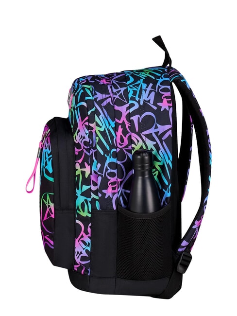 LOVELY ELEMENTS Rucksack mit zwei F&auml;chern fuchsiafluo - Rucks&auml;cke f&uuml;r Schule &amp; Freizeit