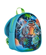 SJGANG FANCY ANIMALS Kleiner Rucksack mit Seitentasche leuchtendes T&uuml;rkis - Rucks&auml;cke f&uuml;r Schule &amp; Freizeit - 3