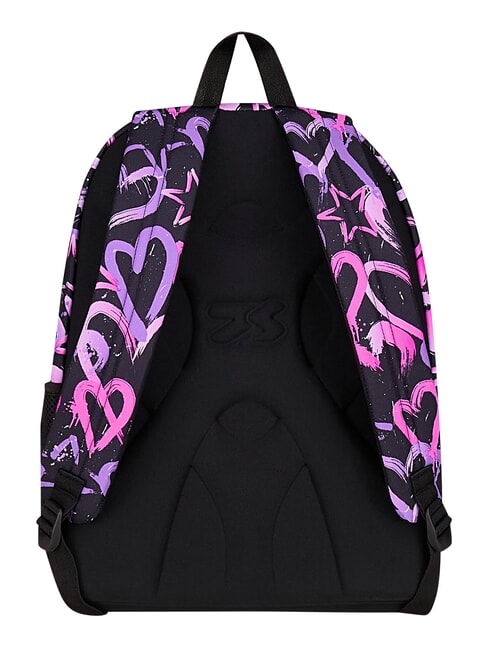 LOVELY ELEMENTS Rucksack mit zwei F&auml;chern rosa Erdbeere - Rucks&auml;cke f&uuml;r Schule &amp; Freizeit