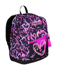 SEVEN LOVELY ELEMENTS Rucksack mit zwei F&auml;chern rosa Erdbeere - Rucks&auml;cke f&uuml;r Schule &amp; Freizeit - 3