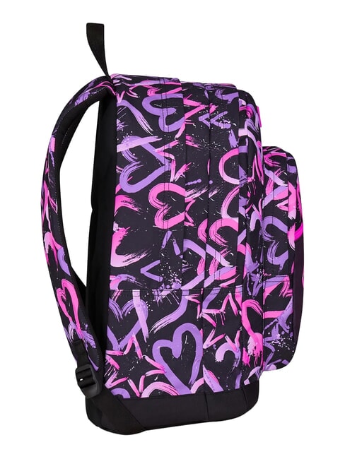 LOVELY ELEMENTS Rucksack mit zwei F&auml;chern rosa Erdbeere - Rucks&auml;cke f&uuml;r Schule &amp; Freizeit