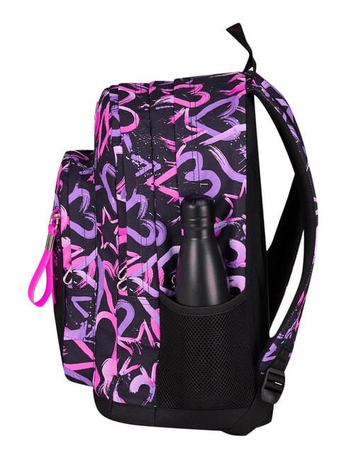 LOVELY ELEMENTS Rucksack mit zwei F&auml;chern rosa Erdbeere - Rucks&auml;cke f&uuml;r Schule &amp; Freizeit