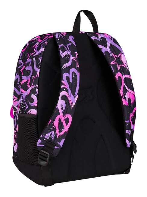 LOVELY ELEMENTS Rucksack mit zwei F&auml;chern rosa Erdbeere - Rucks&auml;cke f&uuml;r Schule &amp; Freizeit
