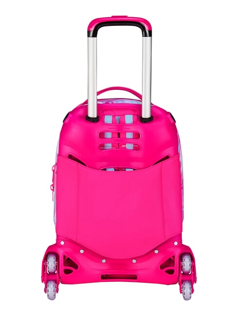 PLUSHY RABBIT 3-r&auml;driger Trolley-Rucksack, abnehmbar rosa Puppe - Rucks&auml;cke mit Trolleyfunktion