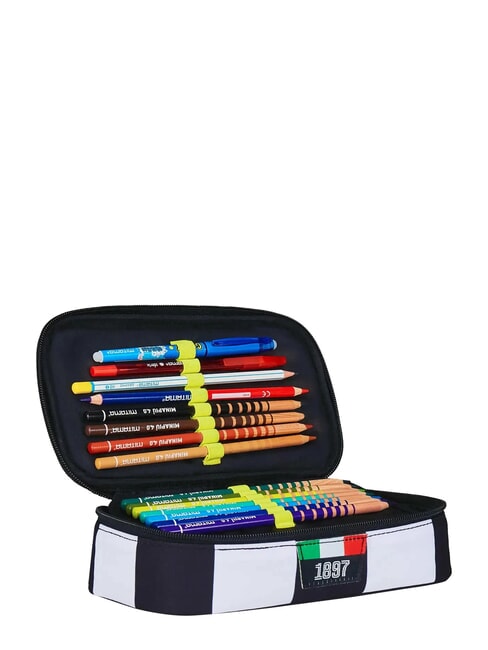 MAGIC GOAL Juventus Federm&auml;ppchen, Schnellh&uuml;lle STREIFEN SCHWARZ / WEISS - Etuis und Zubeh&ouml;r