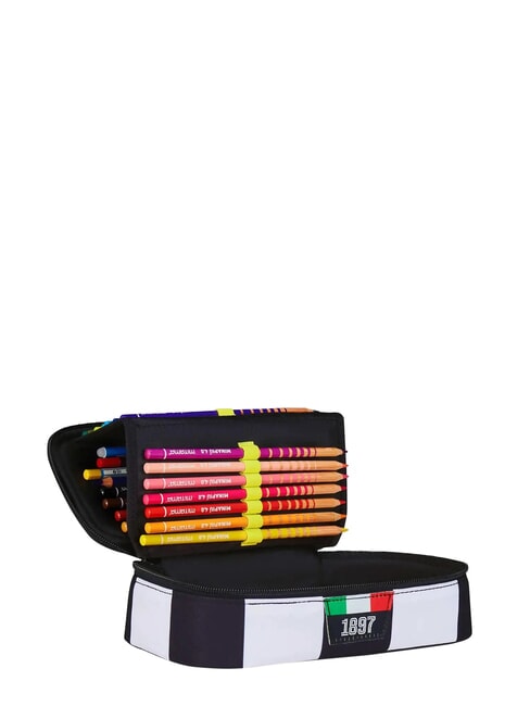 MAGIC GOAL Juventus Federm&auml;ppchen, Schnellh&uuml;lle STREIFEN SCHWARZ / WEISS - Etuis und Zubeh&ouml;r