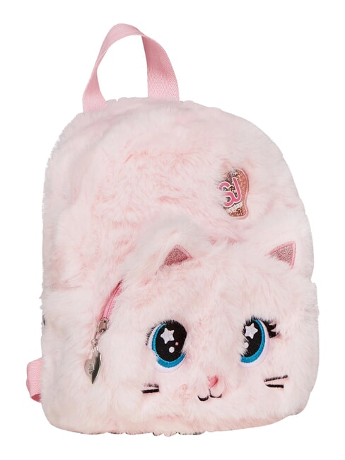PLUSHY ANIMALS Mini-Pelzrucksack rosa Puppe - Rucks&auml;cke f&uuml;r Schule &amp; Freizeit