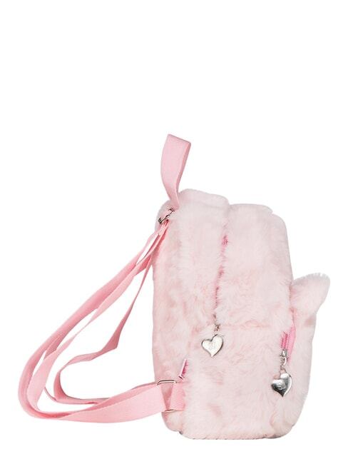 PLUSHY ANIMALS Mini-Pelzrucksack rosa Puppe - Rucks&auml;cke f&uuml;r Schule &amp; Freizeit