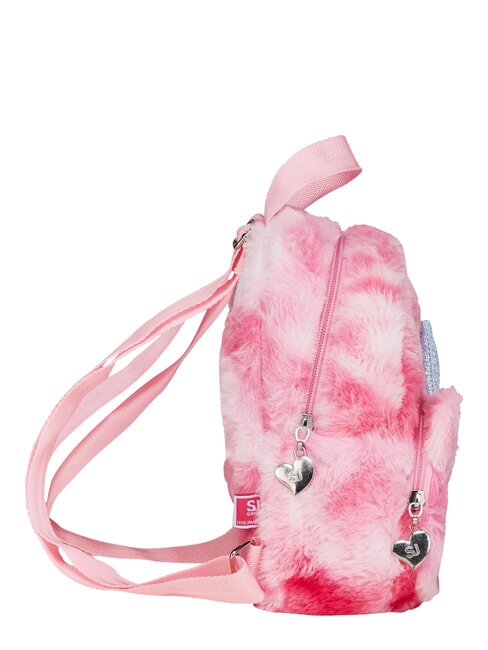 PLUSHY ANIMALS Mini-Pelzrucksack SCHWARZ GESTREIFTER WALD - Rucks&auml;cke f&uuml;r Schule &amp; Freizeit