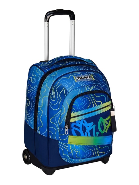 NUANCED 2-r&auml;driger Trolley-Rucksack, fest blautief - Rucks&auml;cke mit Trolleyfunktion