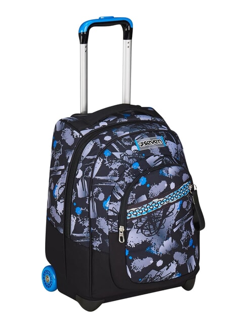 HUE E WRITES 2-r&auml;driger Trolley-Rucksack, fest montiert Reflexblau - Rucks&auml;cke mit Trolleyfunktion
