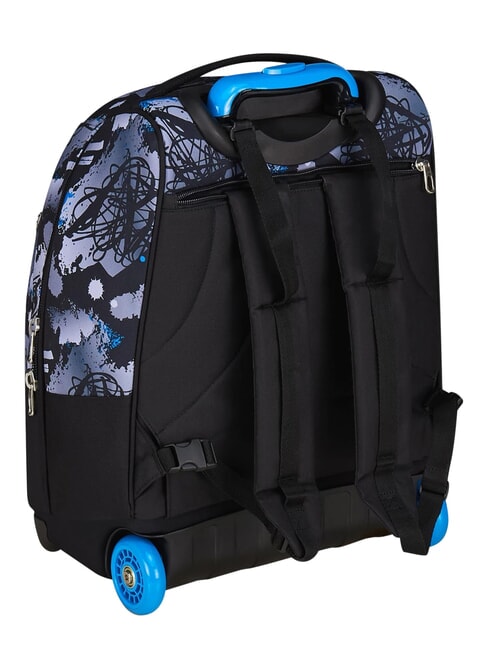 HUE E WRITES 2-r&auml;driger Trolley-Rucksack, fest montiert Reflexblau - Rucks&auml;cke mit Trolleyfunktion