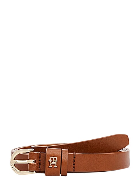 TH LOGO d&uuml;nner Lederg&uuml;rtel f&uuml;r Damen Cognac - G&uuml;rtel