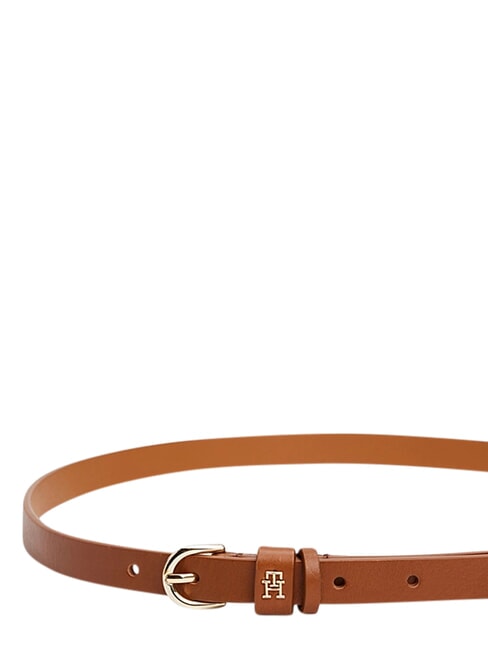 TH LOGO d&uuml;nner Lederg&uuml;rtel f&uuml;r Damen Cognac - G&uuml;rtel