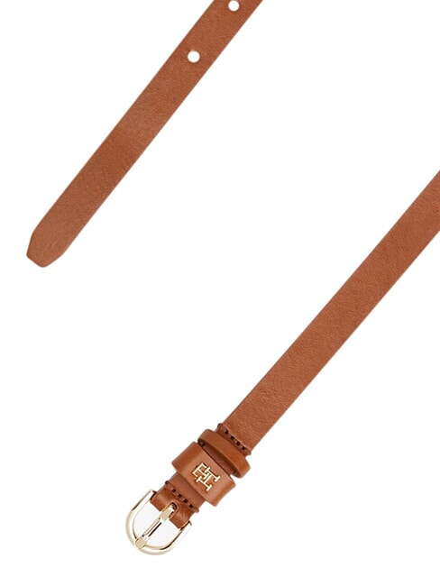 TH LOGO d&uuml;nner Lederg&uuml;rtel f&uuml;r Damen Cognac - G&uuml;rtel