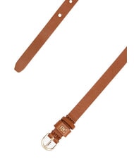 TOMMY HILFIGER TH LOGO d&uuml;nner Lederg&uuml;rtel f&uuml;r Damen Cognac - G&uuml;rtel - 4