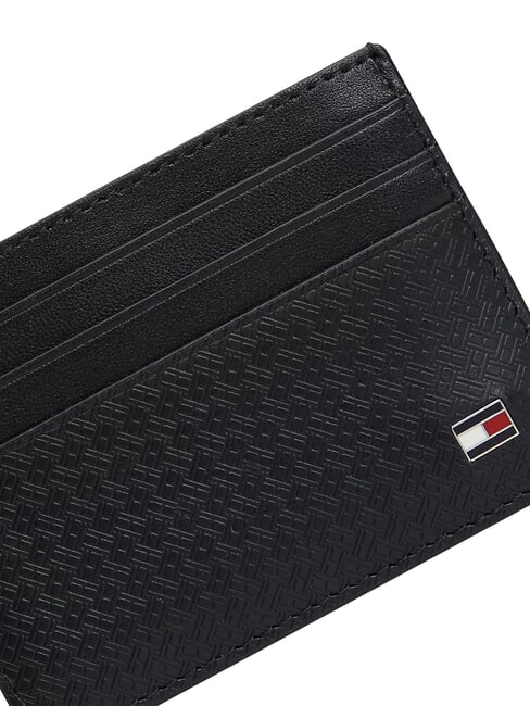 TH EMBOSSED Kreditkartenetui, Leder Schwarz - Brieftaschen Herren