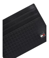 TOMMY HILFIGER TH EMBOSSED Kreditkartenetui, Leder Schwarz - Brieftaschen Herren - 4