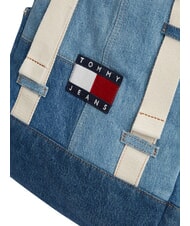 TOMMY HILFIGER TJ DENIM PATCHWORK Rucksack mit mehreren F&auml;chern, aus Denim Jeansflicken - Rucks&auml;cke f&uuml;r Schule &amp; Freizeit - 5