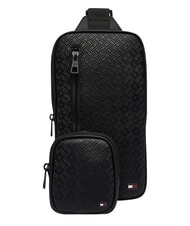 TOMMY HILFIGER TH EMBOSSED FLAG Ein-Schulter-Tasche Schwarz - H&uuml;fttaschen - 6