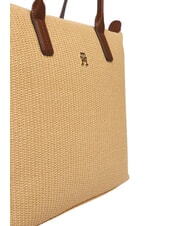 TOMMY HILFIGER POPETTE Schultertasche, XL Sand-Mono - Damentaschen - 5