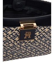 TOMMY HILFIGER TH HER Handtasche mit Schulterriemen blau mono - Damentaschen - 6