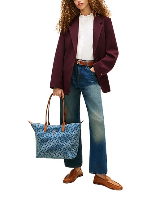 POPETTE Schultertasche, XL blauer Denim - Damentaschen