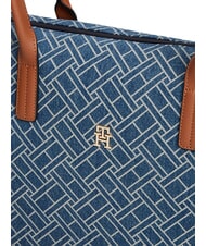 TOMMY HILFIGER POPETTE Schultertasche, XL blauer Denim - Damentaschen - 4