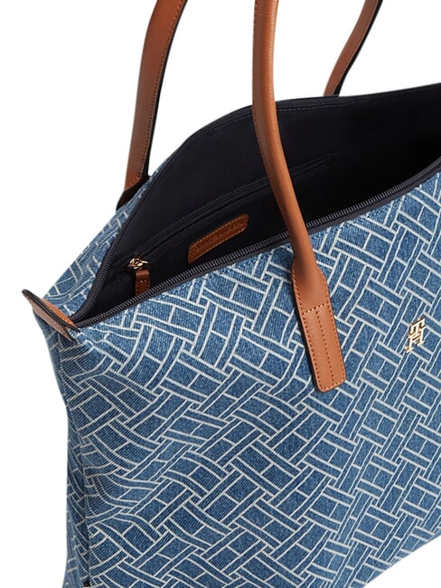 POPETTE Schultertasche, XL blauer Denim - Damentaschen