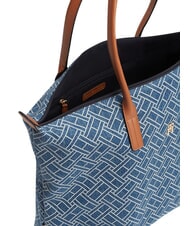 TOMMY HILFIGER POPETTE Schultertasche, XL blauer Denim - Damentaschen - 5