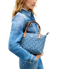 TOMMY HILFIGER POPETTE Handtasche mit Schulterriemen blauer Denim - Damentaschen - 2